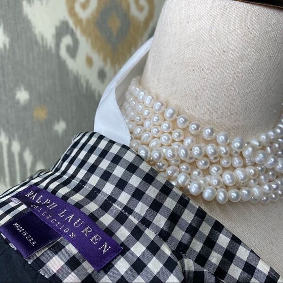 Ralph Lauren Spring Runway 2000 Black & White Gingham Silk Shantung Jacket - Picture 2 of 16